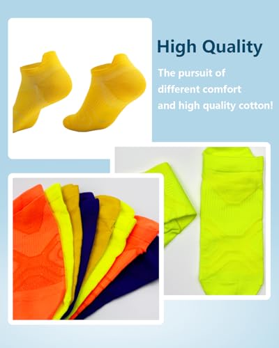 Mens Ankle Socks Athletic Running Socks 5 Pairs Thin Short Socks Shallow Breathable Socks Quick Dry Boat Socks 6