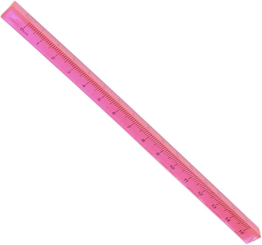 – Triangular Ruler 15CM Straight Ruler Practical Student Stationery Dual Scale Measuring Tool Office Random Color Trigonal Ruler Pencils & Writing Supplies