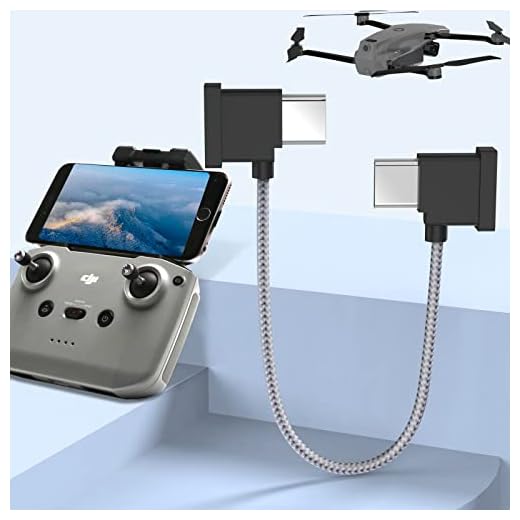 Geflochtenes USB-C-Zu-USB-C-Nylonkabel für Controller, Drohnenzubehör, Schwarz, DJI Mini 2, Mavic 3,Air 2S, Mavic Air 2-Fernbedienungs Kabel, OTG-RC-Phablet-Verlängerungs Kabel (Typ-C-Anschluss/15 cm)