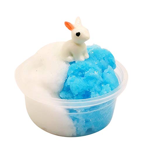 UOFOCO Beautiful Rabbit Colorful Cloud Slime Putty Scented Stress Kids Clay Toy