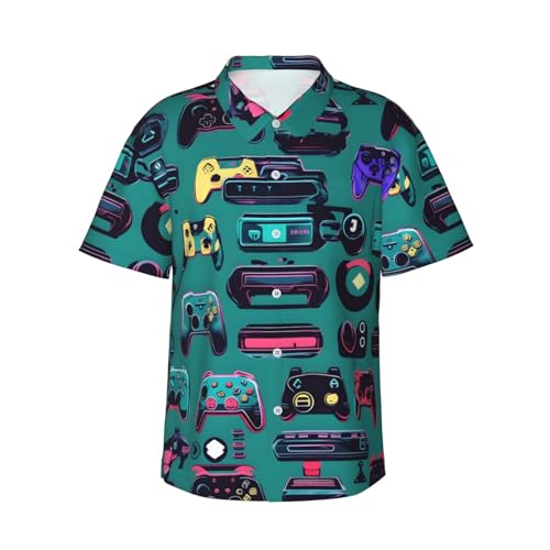 ZTPOWQA Camisa hawaiana ligera de manga corta con estampado de