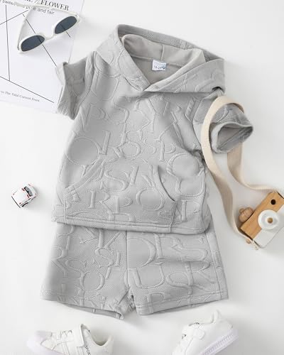 Toddler Baby Boy Clothes Summer Outfits Short Sleeve Hooded T Shirt Tops Casual Shorts Set 2Pcs Little Boy Clothes4