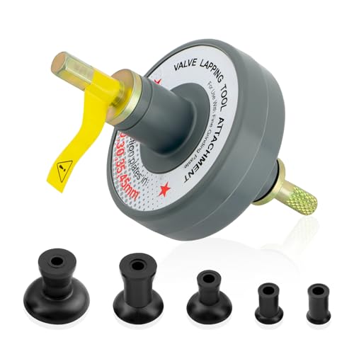 Image of Salior Valve Lapping Tool Kit with 5 Suction Cup Adapters,Durable Valve Lapping Kit with Maximum Working Ranges of 1000rpm to 1250rpm,Valve Grinding Tool for Valve Maintenance Repair Tool