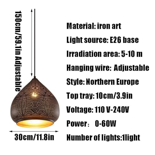 Lampe suspendue de personnalité creuse créative à tête unique - 2