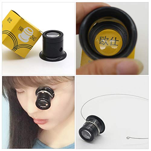 ULTECHNOVO Ampliadores De Óculos Set Relojoeiros Reparos Ferramenta 10X Olho Ampliação Lupa Relojoei