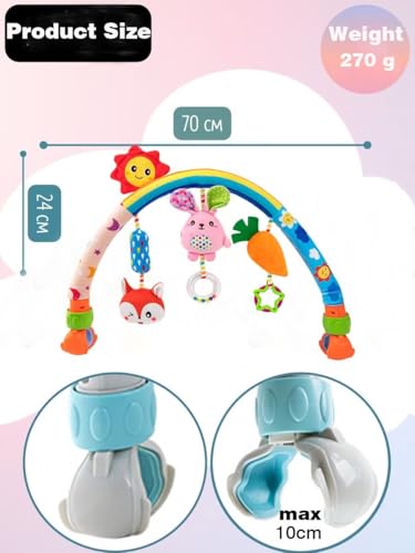 Image of Pau1Hami1ton Baby Stroller Arch Toys, Car Seat Toys,Baby Gifts.S-19(Rabbit)
