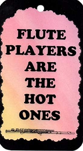 Set Of 2 Music Musician 3 1/2" x 6" Kitchen Decor Signs/Plaques/Magnets Sayings 5087 Flute Players Are The Hot Ones Birthday Christmas Friendship Family Band Thank You House Warming Anytime Gifts image 2