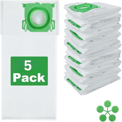 FIND A SPARE 5 Pack Cylinder Vacuum Cleaner Bags Compatible with Sebo K Series, Vacuum Bags for Sebo Airbelt K1 / K3 Series,Large Capacity Disposable Replacement Bags