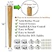 Sopicoz Table Legs 16 inch Wood Furniture Legs for Coffee Table End Table Mid-Century Modern DIY Furniture Tapered Natural Threaded M8 Hanger Bolts Pack of 4