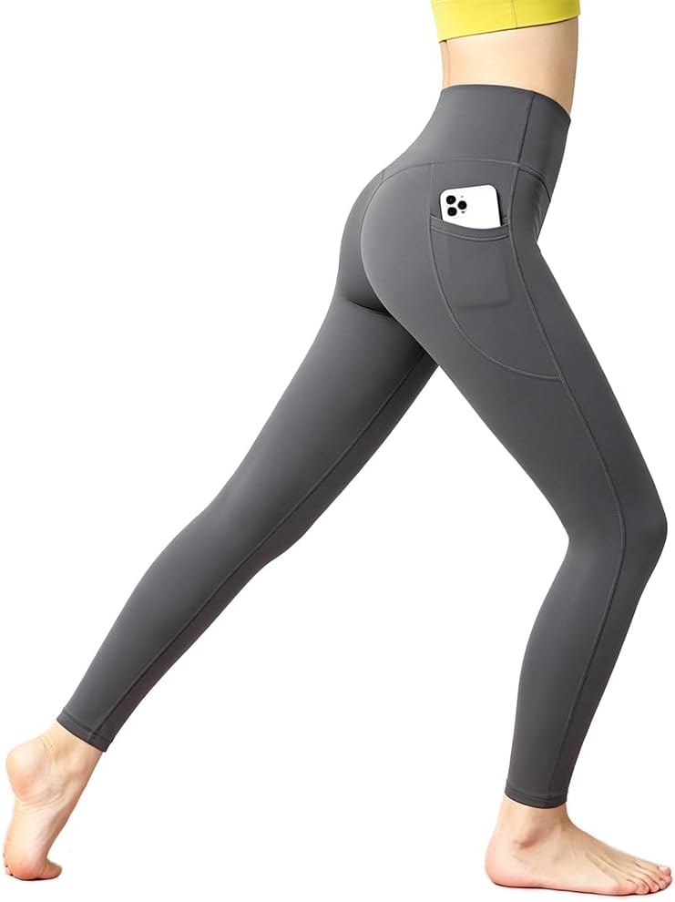 Yoga Pants with Pockets for Women High Waist Workout Pants | Leggings with Pockets Tummy Control No Front Seam Buttery Soft for Gym Workout Running & Daily Wear