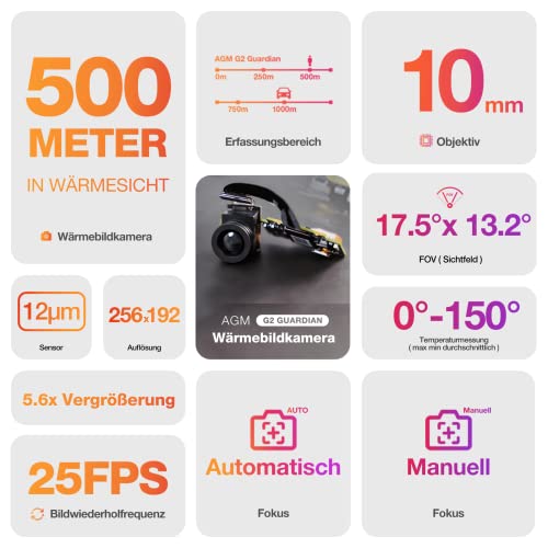 AGM G2 Guardian 5G Smartphone med värmekamera 500m, 12+256 GB