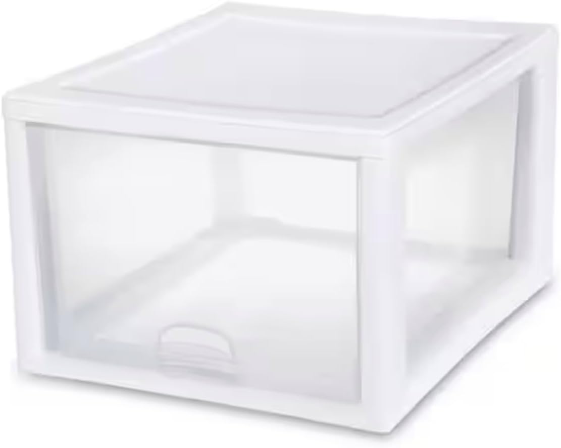 Clear 27-Quart Storage Drawer Containers, 4 Pack PG71976