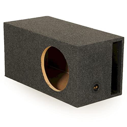 Q Power 15 Inch Heavy Duty Single Vented Carpet Covered Durable Car Audio Extra Large Vehicle Subwoofer Enclosure Woofer Box, Charcoal Gray by Q-Power - Image 3