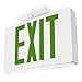 LFI Lights | Green Exit Sign | All LED | White Thermoplastic Housing | Hardwired with Battery Backup | Optional Double Face and Knock Out Arrows Included | UL Listed | (1 Pack) | LED-G
