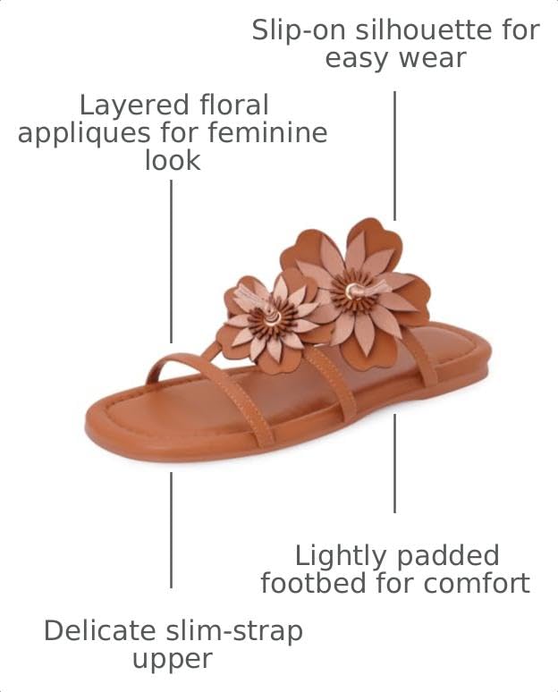 Image of LACIKOSZ Flower Flat Sandals for Women Calla Lily Sandals