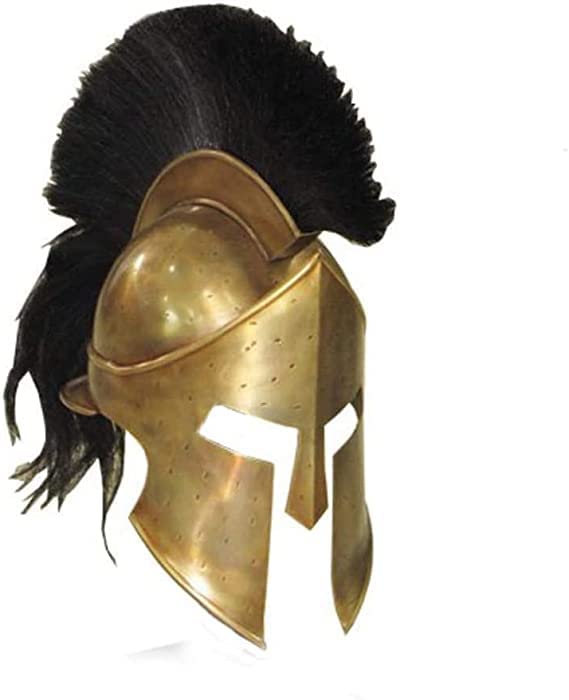 Zap Impex Handcrafted Spartan Helmet Realistic appearance, wearable for adult costumes