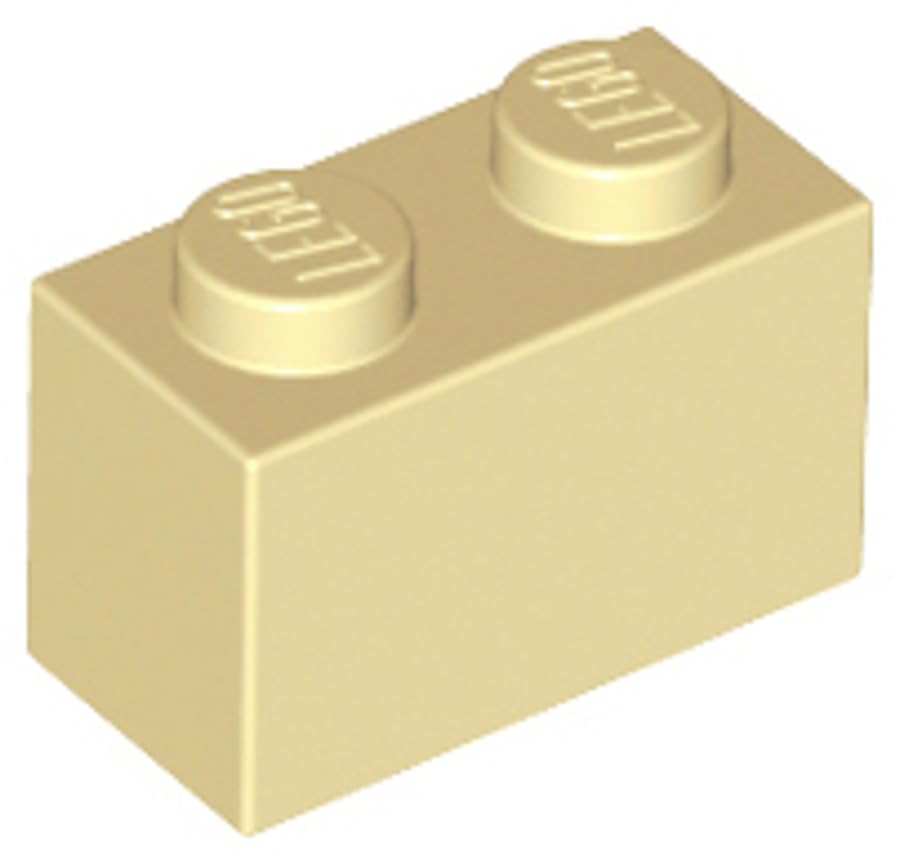 LEGO Building Block 1x2, Part 3004 (Tan, 50, Bricks) — image 1