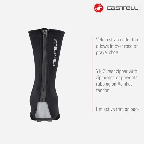 CASTELLI Men’s Espresso 2 Shoecover, Windproof, Water-Resistant & Maximum Warmth Cold Weather Cycling Shoe Cover Protection - Black - Large - Thumbnail 3
