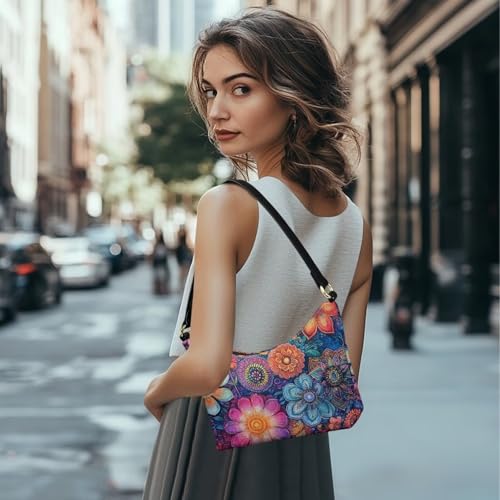 Image of Handbag for Women Leather Underam Shoulder Bag with Zipper Fashion Work Purse Waterproof Travel Wallet