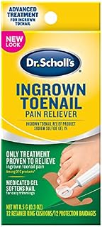 Dr. Scholl's Ingrown Toenail Pain Reliever, 1 kit, (w/Gel, 12 Retainer Rings & 12 Protection Bandages)