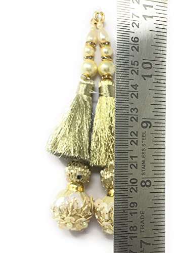 Image of Women's Blouse Latkan Hanging (Colour: Water Gold, 14 cm Long)