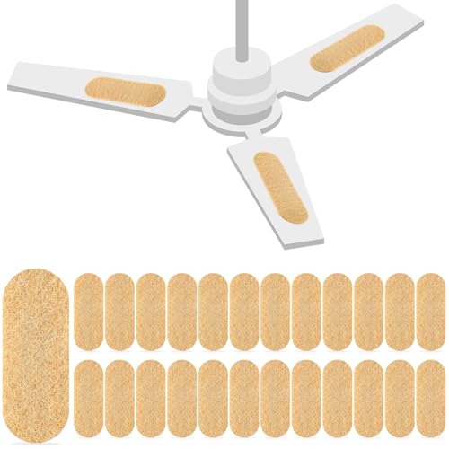 Image of Tuanse 25 Pack Ceiling Fan Filters for Blades, Activated Coconut Activated Zeolite Ceiling Fan Air Filter, Stick Air Filter Purifiers for Common Household Contaminants (Beige)