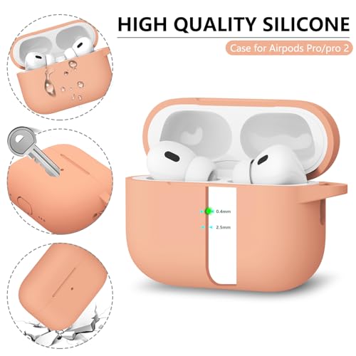 Image of Ljusmicker for AirPods Pro Case Cover with Cleaner Kit,Salmon