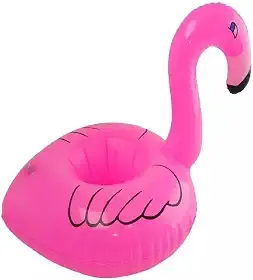 Kit 10 Porta Copos Boia Inflável Flamingo