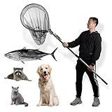 Smarkey Dog Catch Net Pole, Animal Catching Net, Wildlife Control Tool, Large Fish Landing Net for Chicken Raccoon Duck Goose Bird Skunk Bat Raccoon Guinea Fowl Feral Cat Pigeon Tuna Goat - Heavy Duty