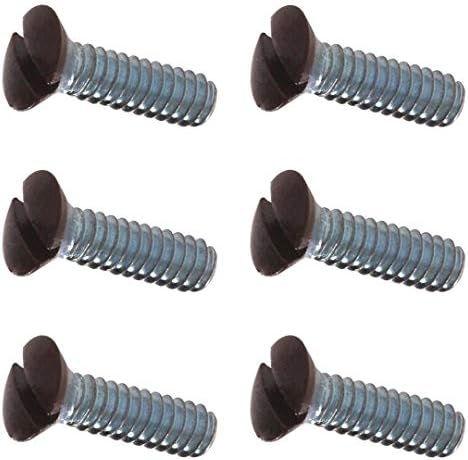 Wallplate Screws, 1/2-Inch Long, 6-32 Thread, Oval Head, Milled Slot, Brown, 40 Pack