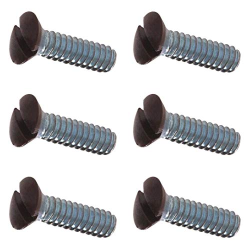 Wallplate Screws, 1/2-Inch Long, 6-32 Thread, Oval Head, Milled Slot, Brown, 40 Pack #TOP16