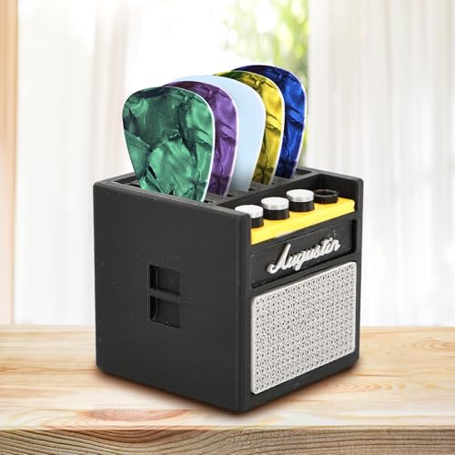 image for Mzario Guitar Pick Holder Mini Guitar Amp Pick Holder for Picks Storag