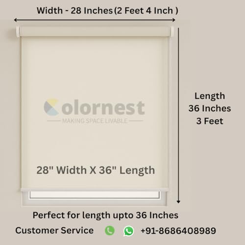Image of Roller Blinds for Windows 28 Inch W X 36 Inch L | Dim Out Roll-Up Shades Sun UV Protection for Home & Office Charcoal Grey| Heavy Duty in 38 MM Pole