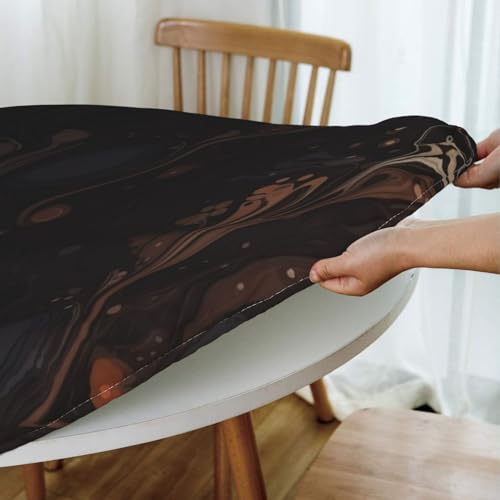 Nappe de table ronde imprimée ajustable nappe anti-glisse imperméable - 7