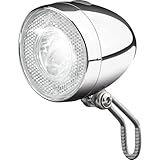 E-Mangue Retro LED Fahrradlicht Vorne, 30 LUX Fahrrad Frontlicht mit 100% / 50% Lichtleistung und 4X AAA Batterien (Nicht enthalten), StVZO Zugelassen Fahrradlampe, IPX5 Wasserdicht
