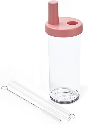 Miniatura 16 de Vaso clásico de 3ª generación, con dos popotes, utilizado para la vida diaria, sin BPA, a prueba de fugas, ligero, 24 onzas, azul