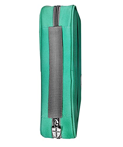 G.t. Luscombe Company, Inc. Armor Of God Bible Cover & Book Case | Oxford Cloth With Handle & Cross Emblem Zipper-Pull 4 Pen Loops Inside Cover | Outside Pocket | Tiffany Blue X-Large 10 X 7.25 X 2” #TOP3
