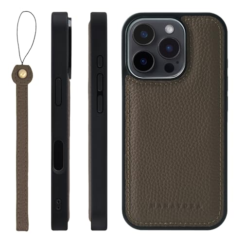 HANATORA for iPhone 16ProMax �P�[�X MagSafe �Ή� �{�v �ϏՌ� �o���p�[�^ �X�}�z�P�[�X �X�}�z �X�g���b�v �t�� �V�������N���U�[ �M�t�g �}�O�Z�[�t�Ή� �g�[�v SMSGZ-16ProMax-Taupe