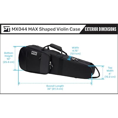 Protec MAX 4/4 Full Size Lightweight Violin Case, Black, Model MX044