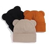 Baby Winter Beanie Hat,Kids Cute Bear Ears Soft Knit Beanie for Infant Boys Girl Warm Winter Hat Caps 6-36 Years
