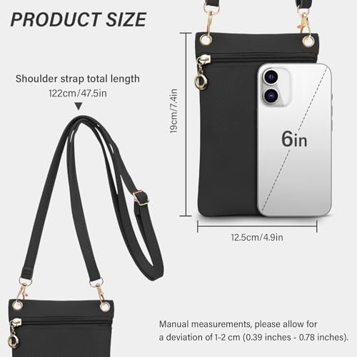Cell Phone Purse, PU Leather Phone Bag Cell Phone Wallet for Women and Girls, Crossbody Phone Purse for Shopping2