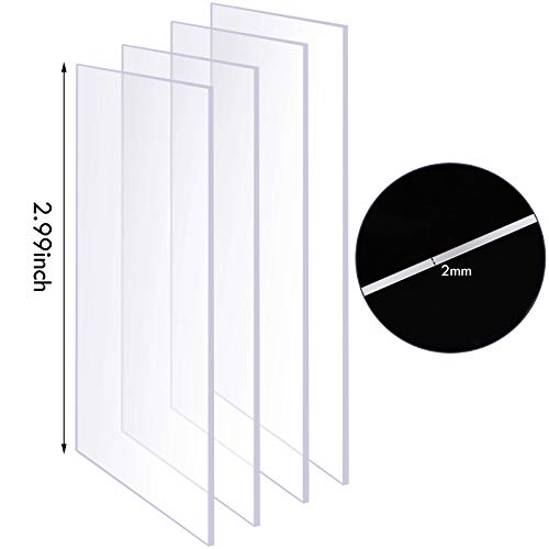 4 Paneles Acrílicos Transparentes 3x3 Pulgadas 1/12 Espesor Placas Cuadradas miniatura 2