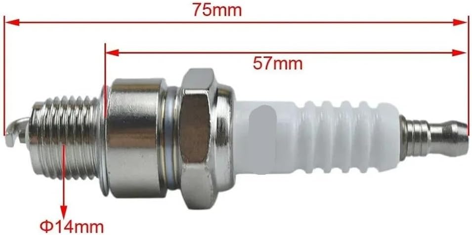 Motorcycle Spark Plug E6TC BP6HS Fit for PW50 PW80 PW60 LT50 LT80 50cc-150cc Quad Moped Scooter Go Kart Dirt Bike(E6TC-1PC)