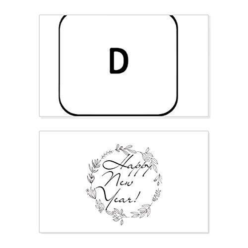 Tarjeta conmemorativa de Año Nuevo con teclado Símbolo D para mensajes de bendición especiales