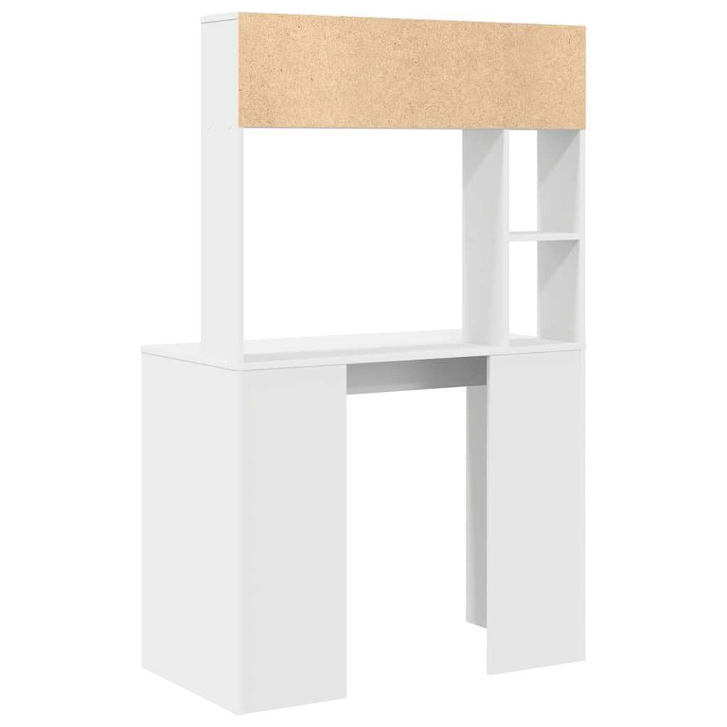 vidaXL Escritorio con Estante 91 x 50 x 149 cm Madera de ingeniería, Sala, Escritorio Moderno, Compacto, Mesa de Estudio, Espacio Duradero, Funcional y Estiloso