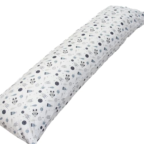 Emi&Sam Nackenkissen 40x145cm Ganzkörperkissen Stillkissen Seitenschläfer Kissen Seitenschläferkissen (18L. Kosmos - Bezug)