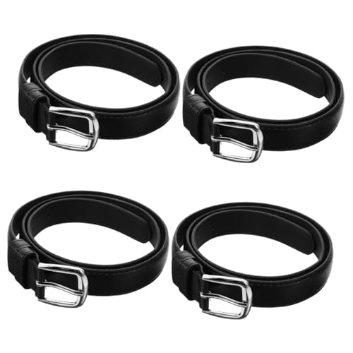 Ipetboom 4pcs Boys Belt Boys and Girls Belt 5-7 Year Olds Adjustable Pu Leather Fashionable