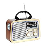 ♫【Radio de 3 bandas】FM: 88 – 108 MHz, AM: 530 – 1600 KHz, SW: 8,0 – 16 MHz, permite escuchar mensajes, deportes y música libremente. Equipado con una antena externa que hace que la señal sea más fuerte y estable, no tendrás que preocuparte por el problema de recepción.