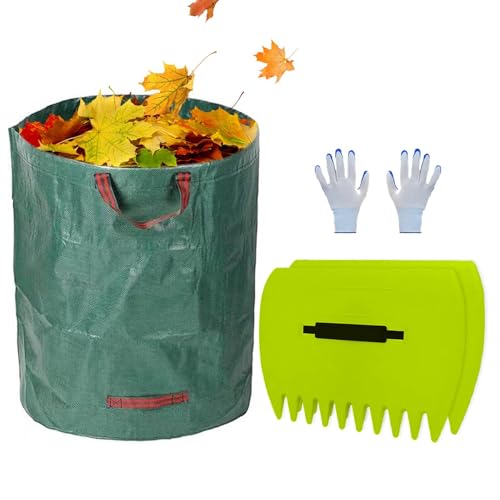 Rastrillo de hojas de mango ergonómico, rastrillos de mano grandes | Palas de garra de escombros de mango ergonómico,Palas de hoja grande y garra de rastrillo de mano para cortes y desechos