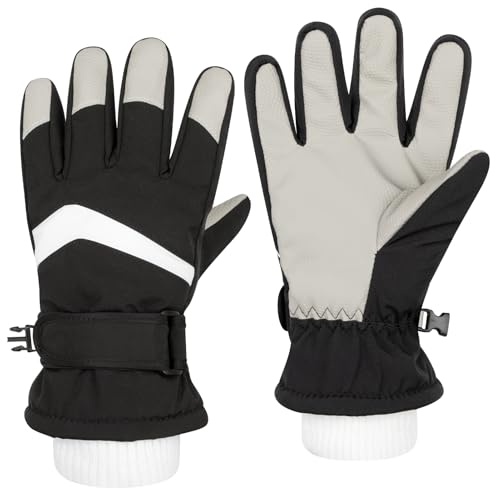 Gants de snowboard enfants coupe-vent et imperméables pour les sorties ski et vélo en hiver
